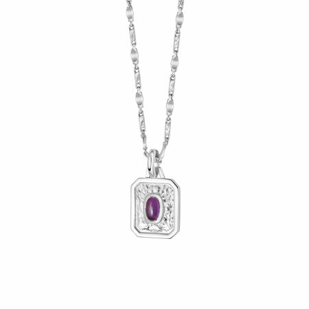 February Amethyst Birthstone Necklace Sterling Silver recommended