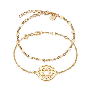 'Heart On Your Sleeve' Bracelet Layering Set 18ct Gold Plate recommended