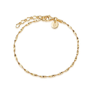 Helix Twisted Chain Bracelet 18ct Gold Plate recommended