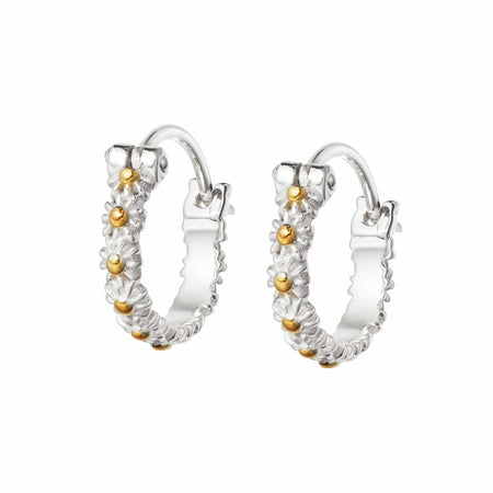 Iota Daisy Hoop Earrings Sterling Silver recommended