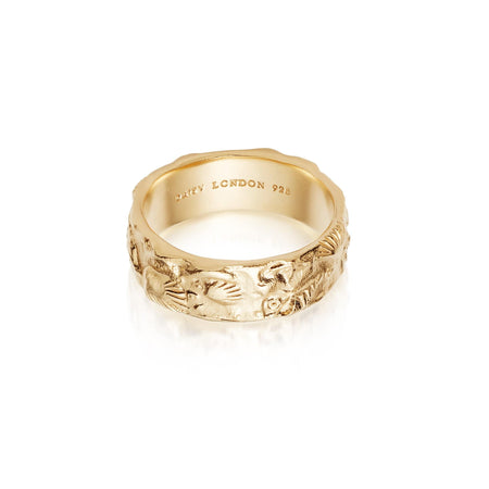 Fossil Band Ring 18ct Gold Plate recommended
