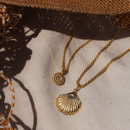 Isla Large Shell Necklace 18Ct Gold Plate recommended