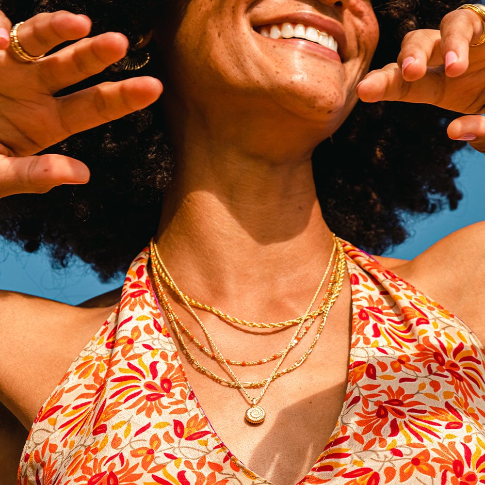 Isla Rope Necklace Thin Rope Necklace Silver / Gold Statement Rope