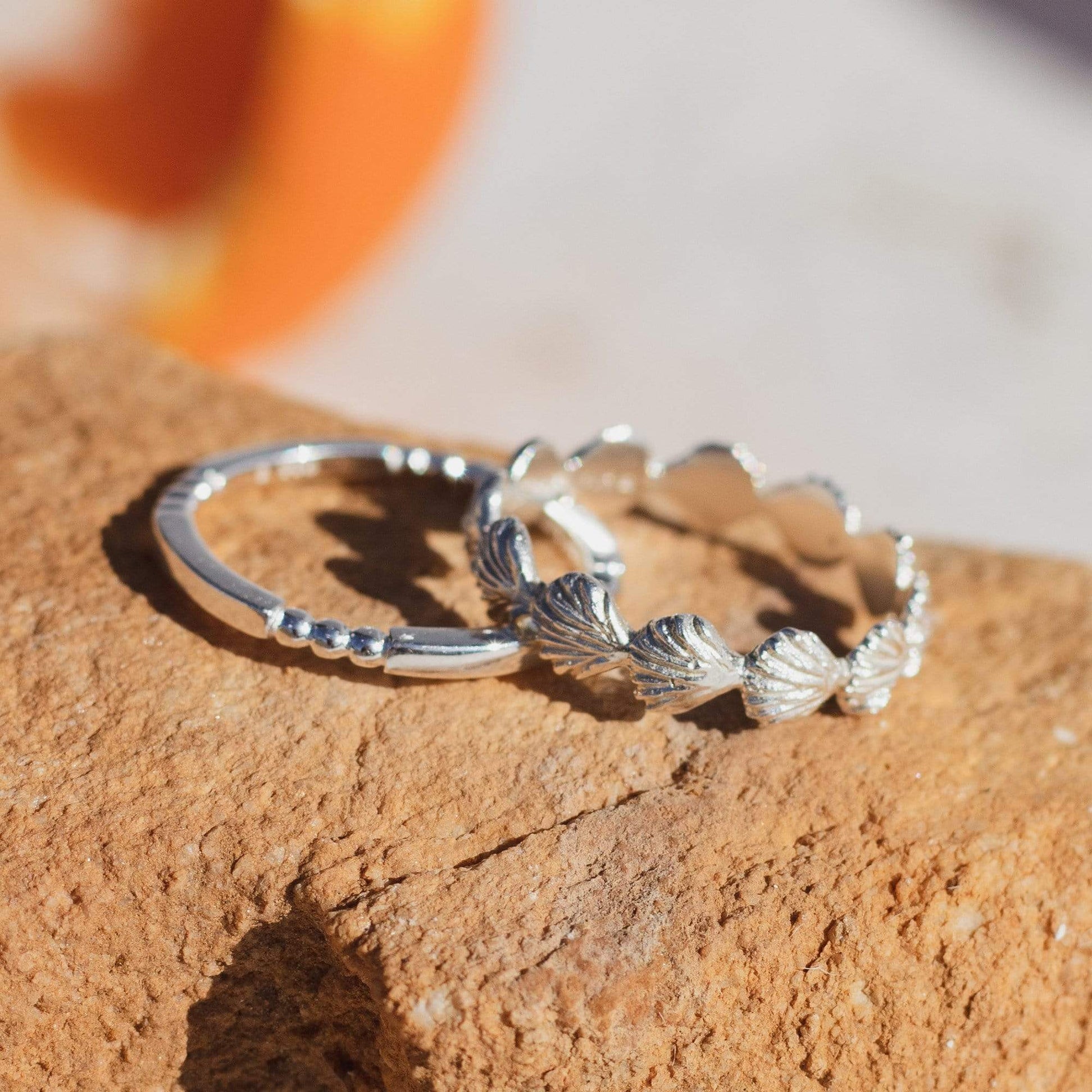 thumbnail image 2 of Sterling Silver Double Triangle Stacking Ring – 925 Silver, Sizes J To V, No Stone 2 of 3