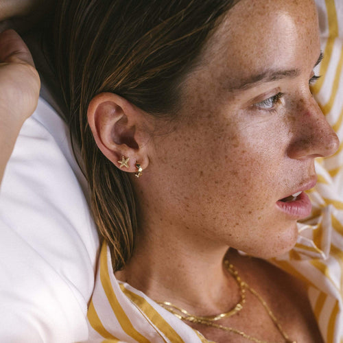 Starfish Stud Earrings 18ct Gold Plate