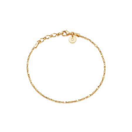 Tidal Twist Chain Anklet 18ct Gold Plate recommended