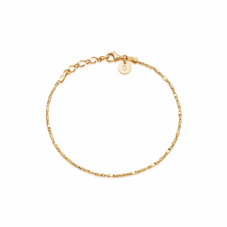 Tidal Twist Chain Anklet 18ct Gold Plate recommended