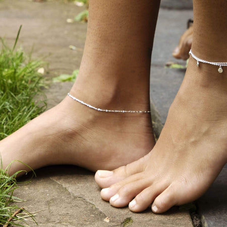 Tidal Twist Chain Anklet Sterling Silver recommended