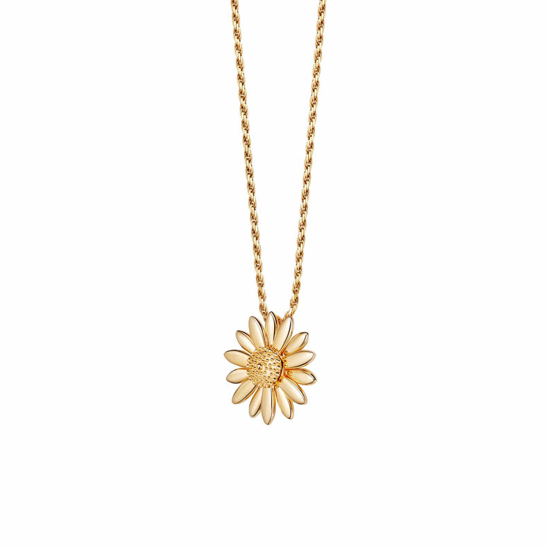 Large English Daisy Necklace 18ct Gold Plate recommended
