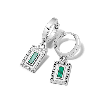 Malachite Ridge Palm Drop Earrings Sterling Silver recommended