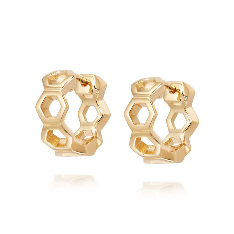 Malala Huggie Hoop Earrings 18ct Gold Plate recommended