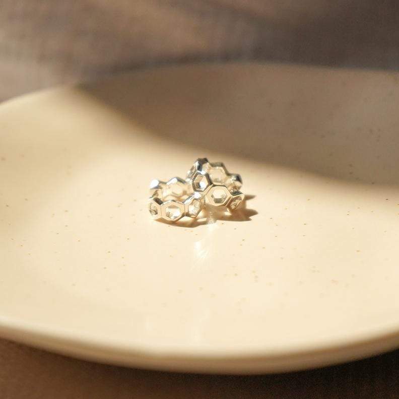 Malala Huggie Hoop Earrings Sterling Silver