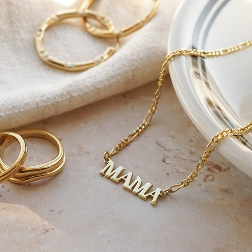 Mama Necklace 18ct Gold Plate