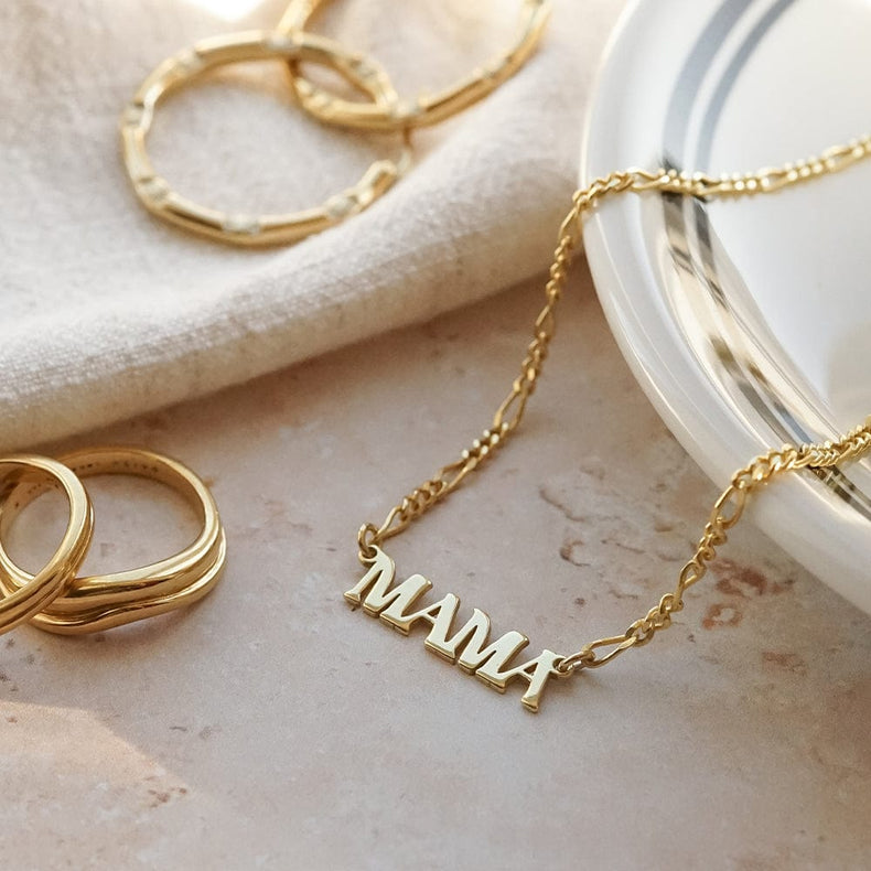 Mama Necklace 18ct Gold Plate