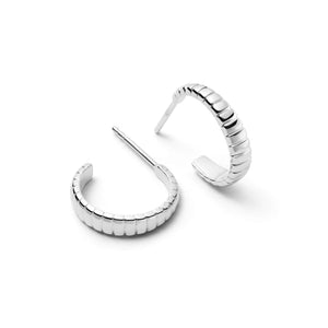 Ridged Hoop Earrings Sterling Silver recommended