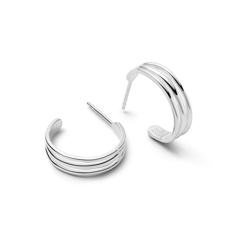 Triple Wave Hoop Earrings Sterling Silver recommended