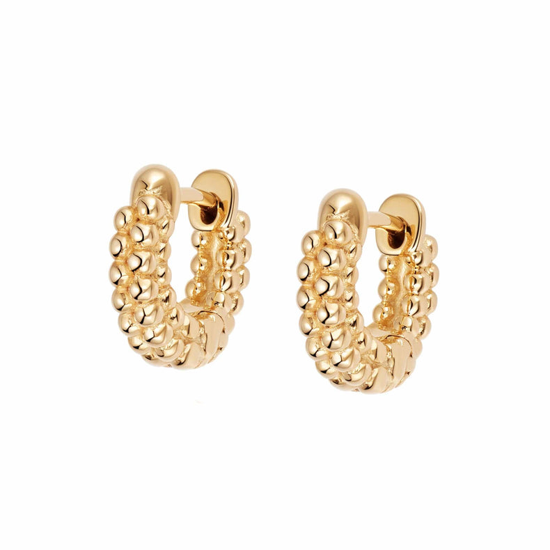 Mini Ball Huggie Hoop Earrings 18ct Gold Plate recommended