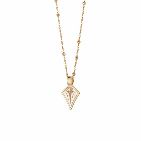 Palm Leaf Bobble Chain Necklace 18ct Gold Plate recommended