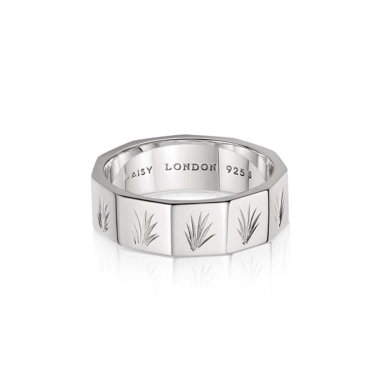 Engraved Geometric Band Ring Sterling Silver recommended