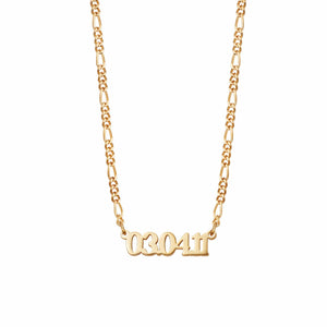 Personalised Date Necklace 18ct Gold Plate recommended