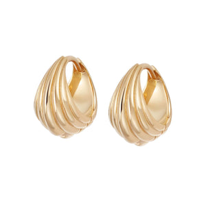Ridged Huggie Earrings 18ct Gold Plate recommended