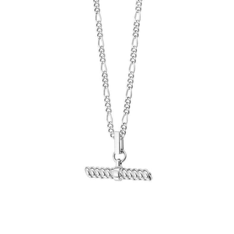 Rope T Bar Necklace Sterling Silver