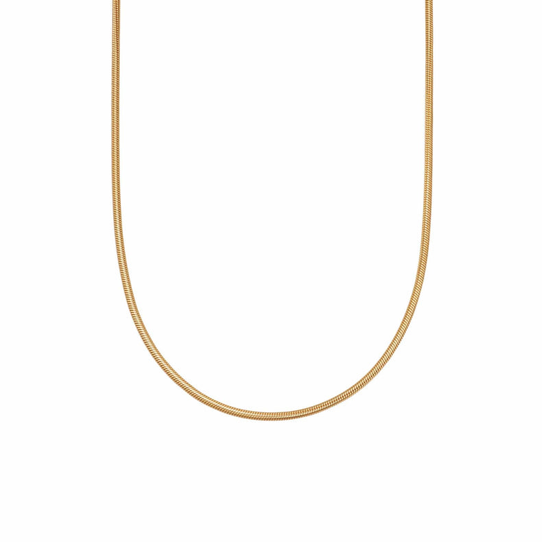 Round Snake Chain Necklace 18ct Gold Plate recommended