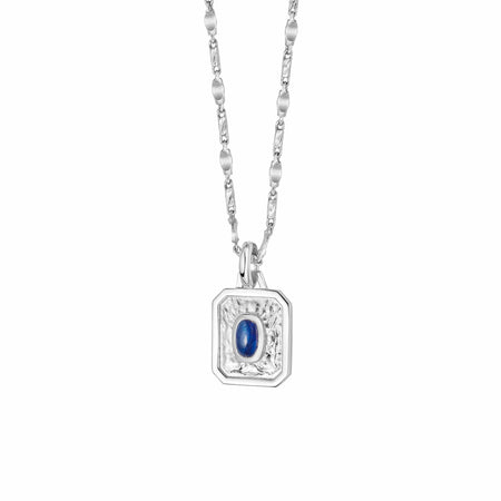 September Sapphire Birthstone Necklace Sterling Silver recommended