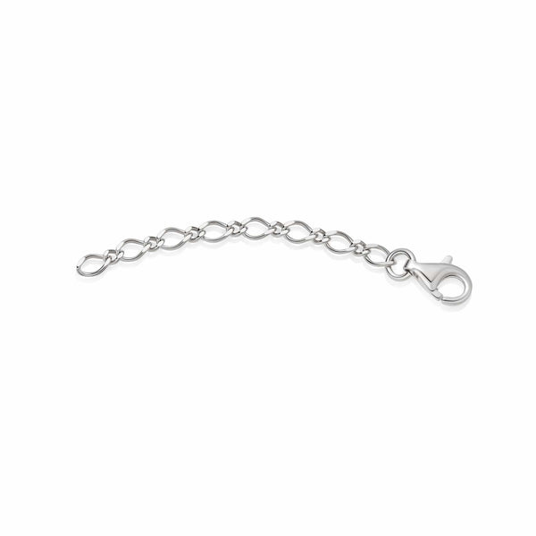 Silver Austrian Crystal Bracelet with Chain Fastening