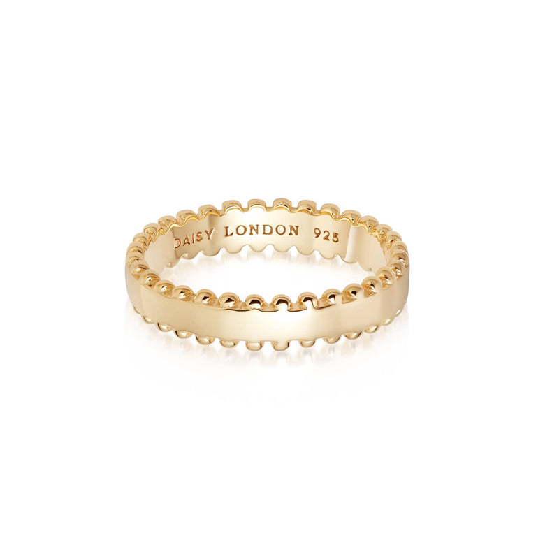Beaded Band Ring 18ct Gold Plate recommended