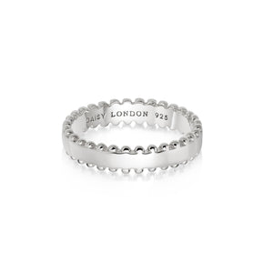 Beaded Band Ring Sterling Silver recommended