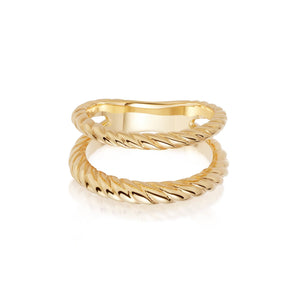 Double Rope Ring 18ct Gold Plate recommended