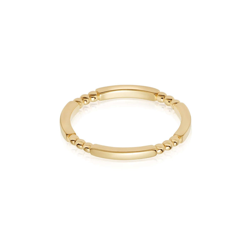 Bar & Ball Stacking Ring 18ct Gold Plate recommended