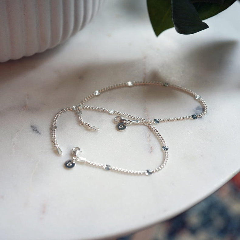 Estée Lalonde Sunburst Friendship Bracelet Stack Sterling Silver