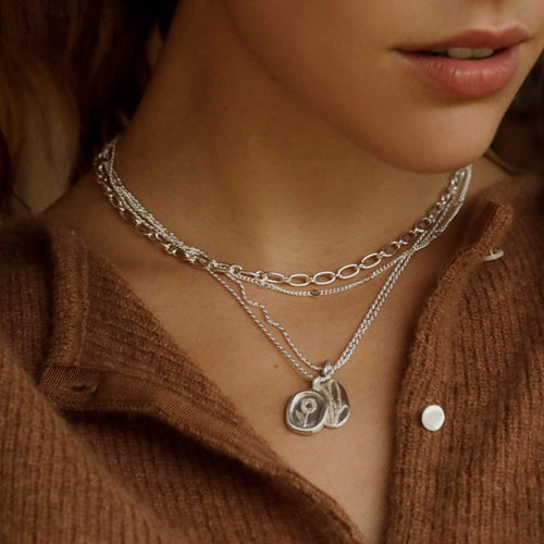 Sunflower Necklace Sterling Silver