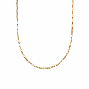 Thin Beaded Necklace 18ct Gold Plate recommended