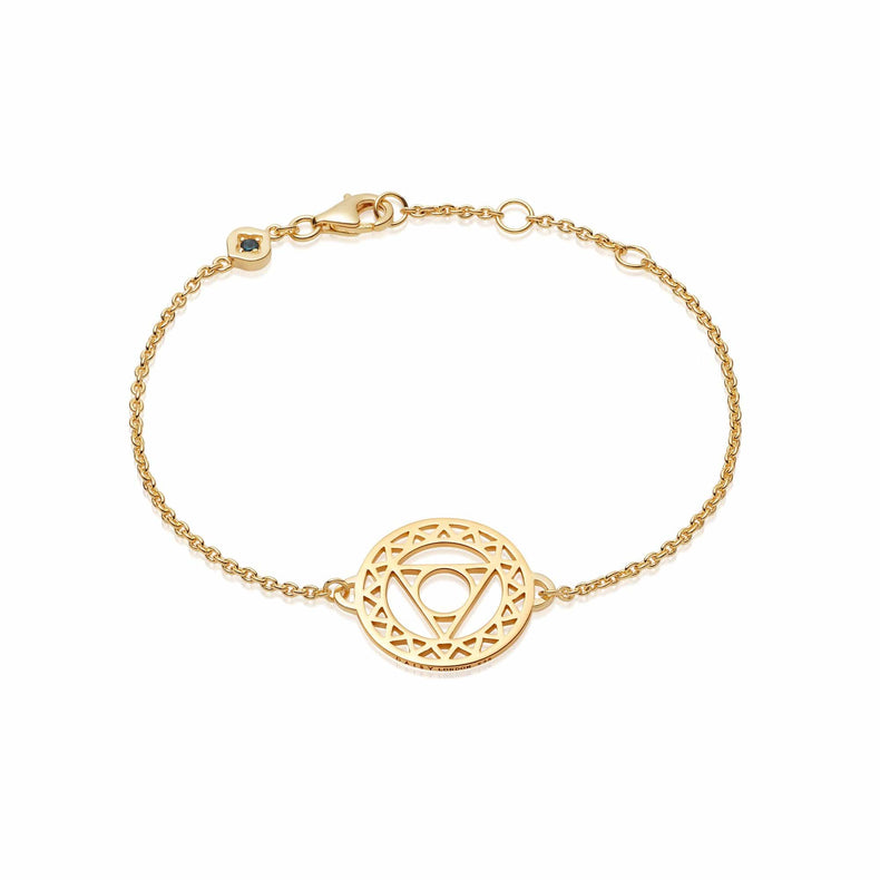 Throat Chakra Chain Bracelet 18ct Gold Plate recommended