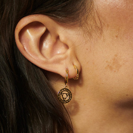 Throat Chakra Earrings 18ct Gold Plate recommended