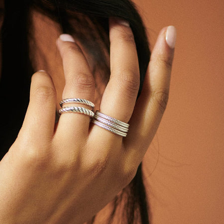 Double Rope Stacking Ring Sterling Silver recommended