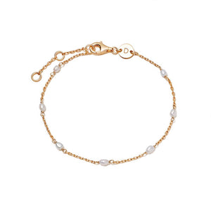 Seed Pearl Chain Bracelet 18ct Gold Plate recommended