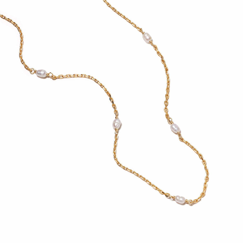 Seed Pearl Chain Necklace 18ct Gold Plate recommended