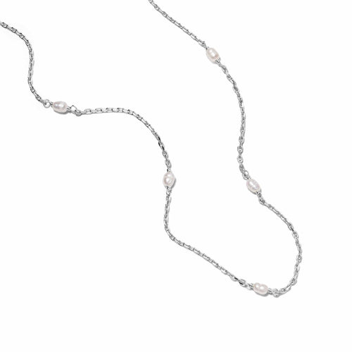 Treasures Seed Pearl Chain Necklace Sterling Silver