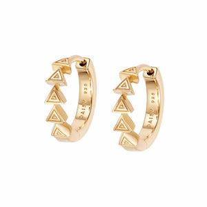 Triangle Huggie Hoop Earrings 18ct Gold Plate recommended
