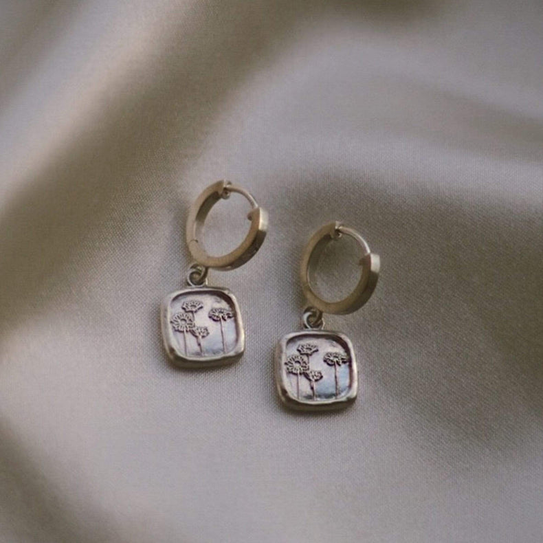 Wild Daisies Drop Earrings Sterling Silver