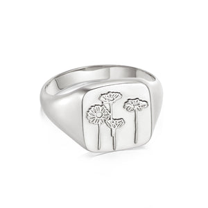 Wild Daisies Signet Ring Sterling Silver recommended