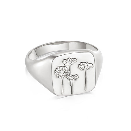 Wild Daisies Signet Ring Sterling Silver recommended