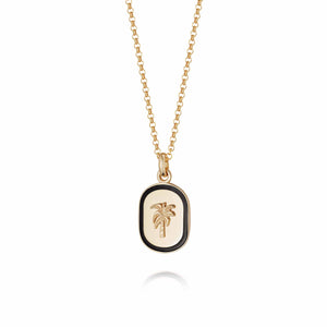 Palm Enamel Necklace 18ct Gold Plate recommended