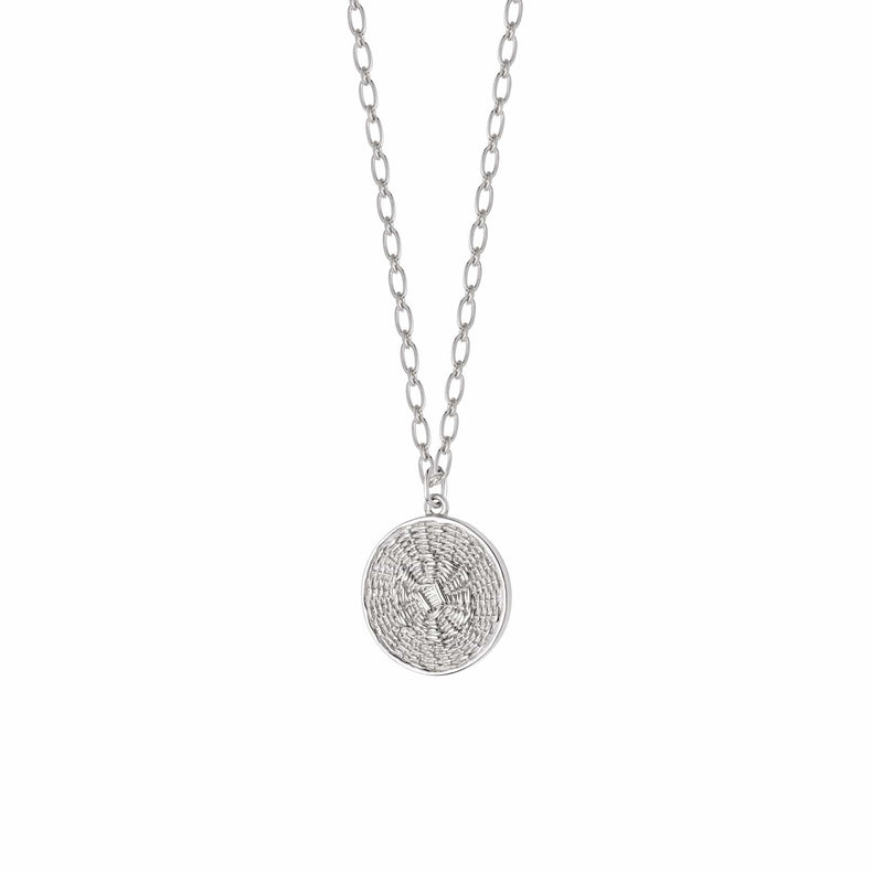 Woven Coin Necklace Sterling Silver recommended