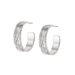 Woven Texture Hoop Earrings Sterling Silver recommended