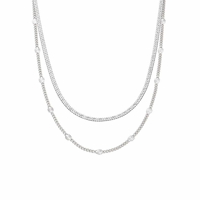 Estée Lalonde 'You Give Me Light' Layering Necklace Set Sterling Silver
